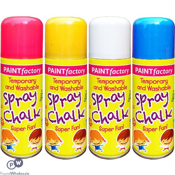 Paint Factory Spray Chalk 250ml 4 Assorted Colours