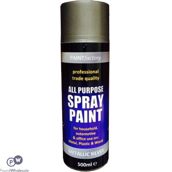 All Purpose Spray Paint Metallic Silver 500ml