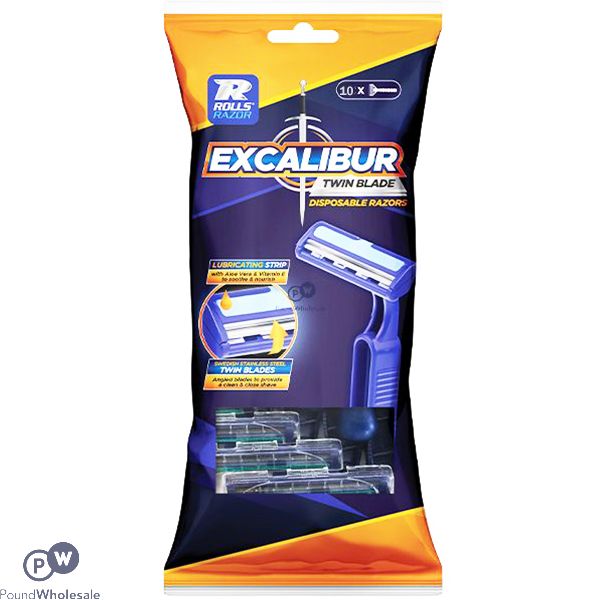 Rolls Razor Excalibur Twin Blade Disposable Razors 10 Pack