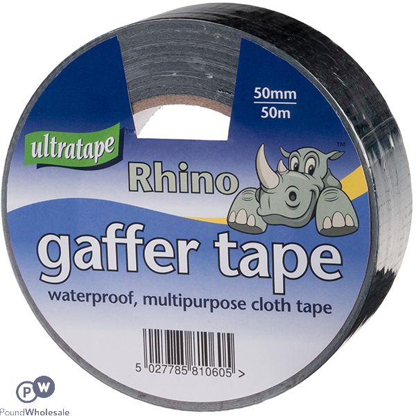 ULTRATAPE RHINO BLACK CLOTH TAPE 50MM X 10M