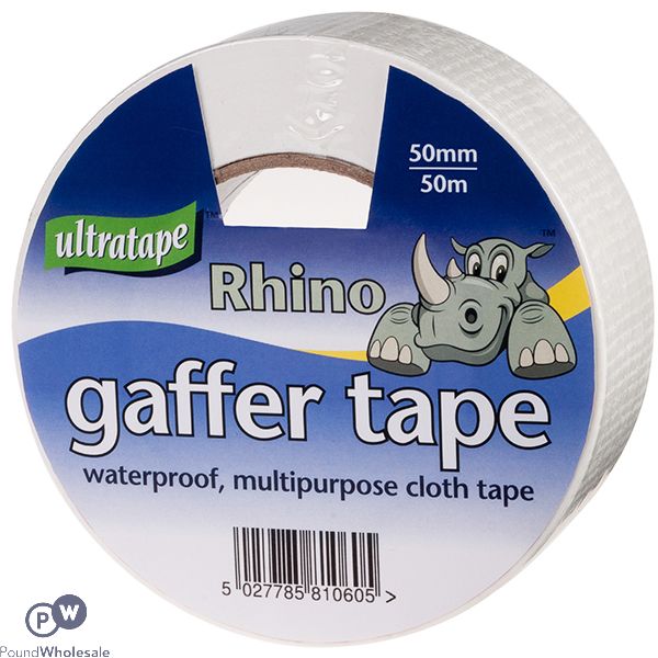 Ultratape Rhino White Gaffer Tape 50mm X 10m