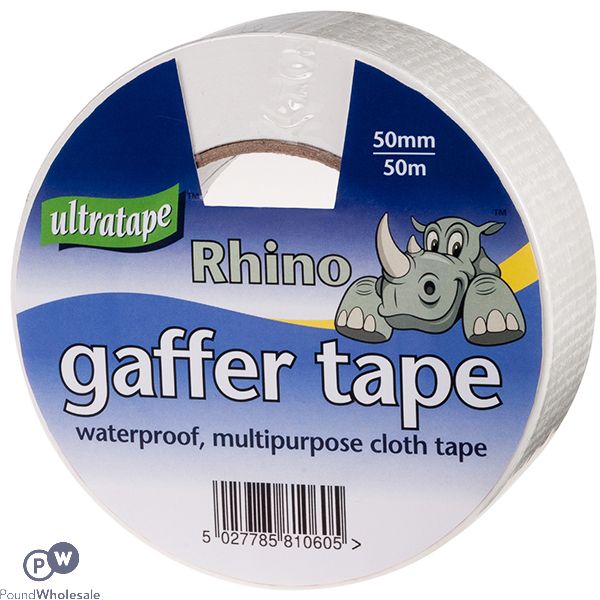 ULTRATAPE RHINO WHITE GAFFER TAPE 50MM X 10M