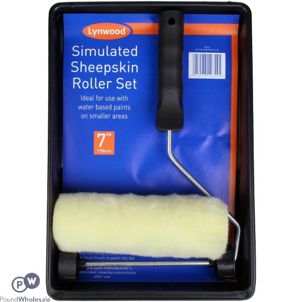 Lynwood Simulated Sheepskin Roller Set 7"