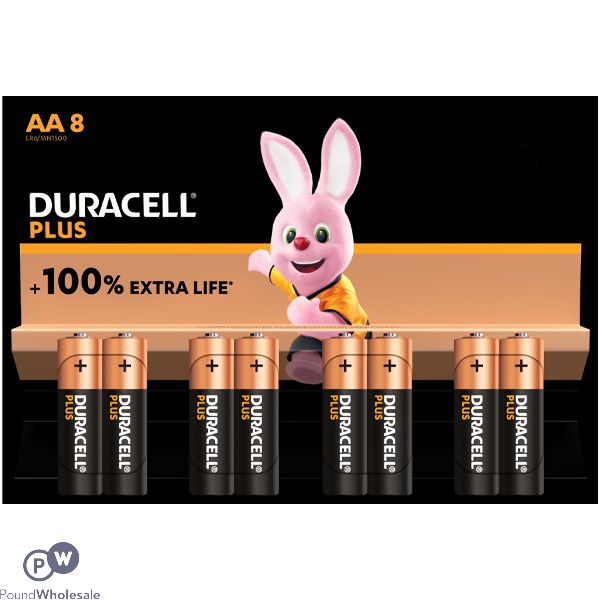 Duracell Plus Aa Batteries 8 Pack