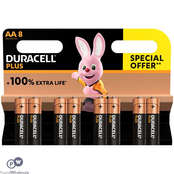 Duracell Plus Aa Lr6 Mn1500 Batteries 8 Pack