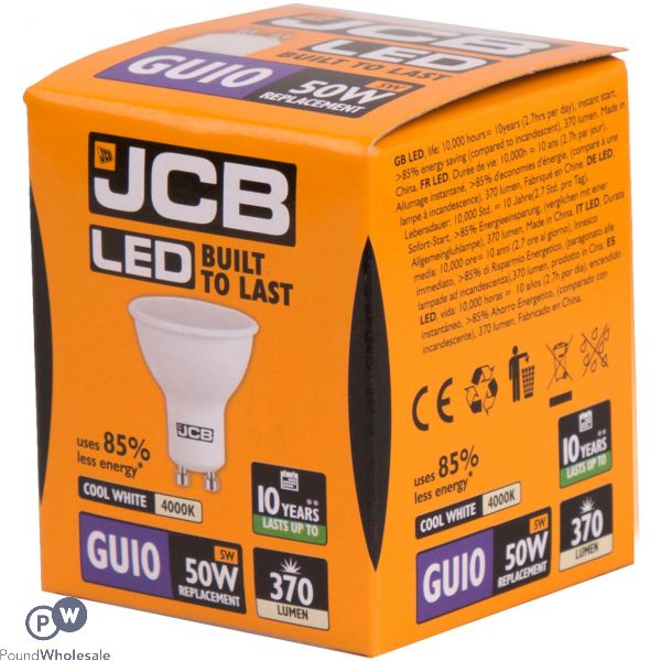 Jcb Led Gu10 5w=50w Cool White 4000k Box