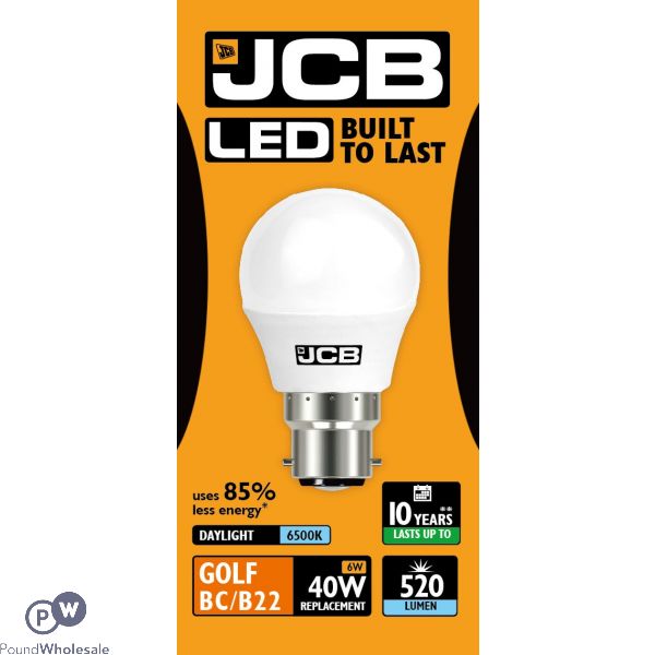 Jcb Led Golf 6w=40w Daylight Bayonet Cap 6500k Box