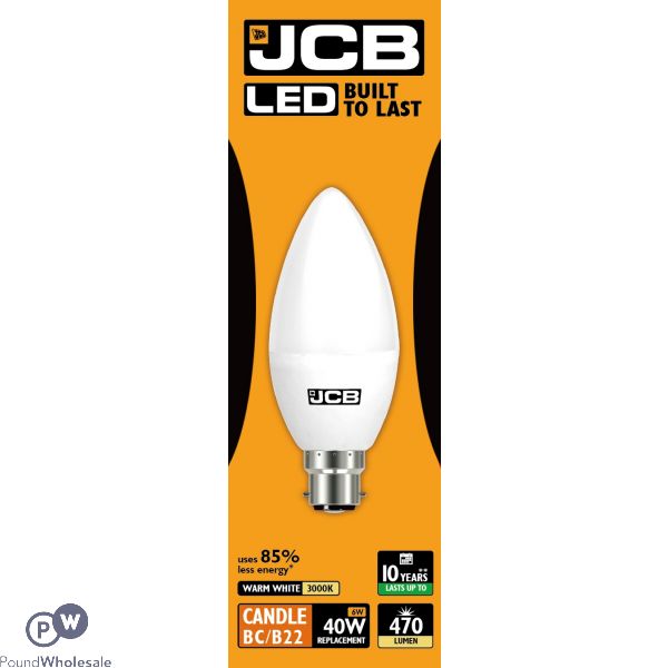 Jcb Led Candle 6w=40w Warm White Bayonet Cap