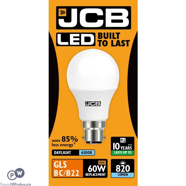 JCB LED GLS 10W 60W DAYLIGHT 6500K BAYONET CAP