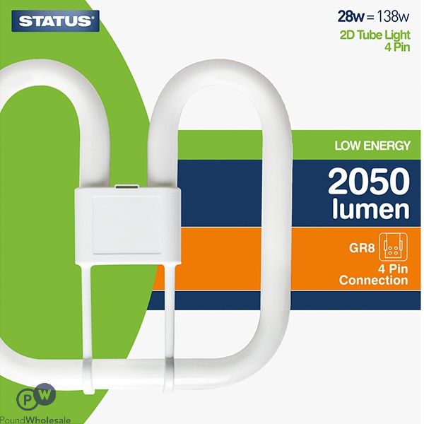 Status 4 Pin Gr8 28w=138w 2050 Lumen 2d Tube Light