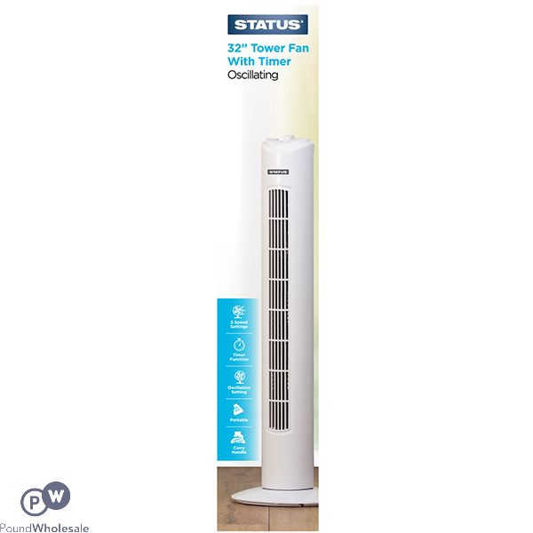 Status Oscillating Tower Fan 32"