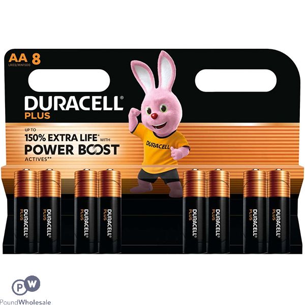 Duracell Plus Aa Lr03/mn1500 Batteries 8 Pack