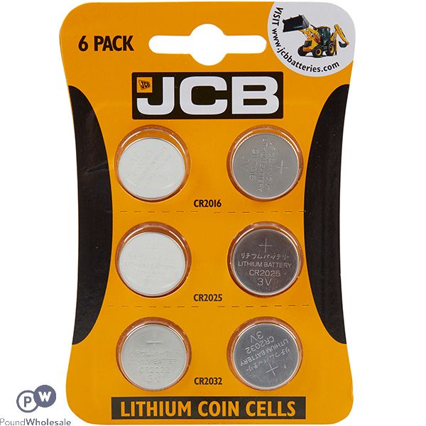 Jcb Assorted 3v Lithium Coin Cell Batteries 6 Pack