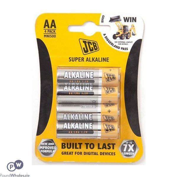 Jcb Aa Super Alkaline Batteries 4 Pack