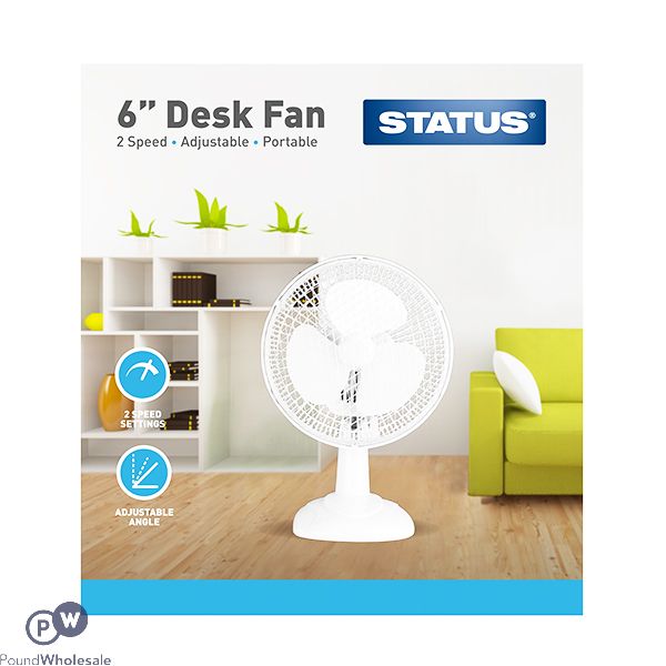 STATUS 2-SPEED DESK FAN 6"