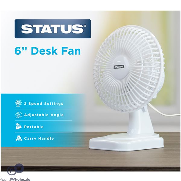Status 2-speed Desk Fan 6"
