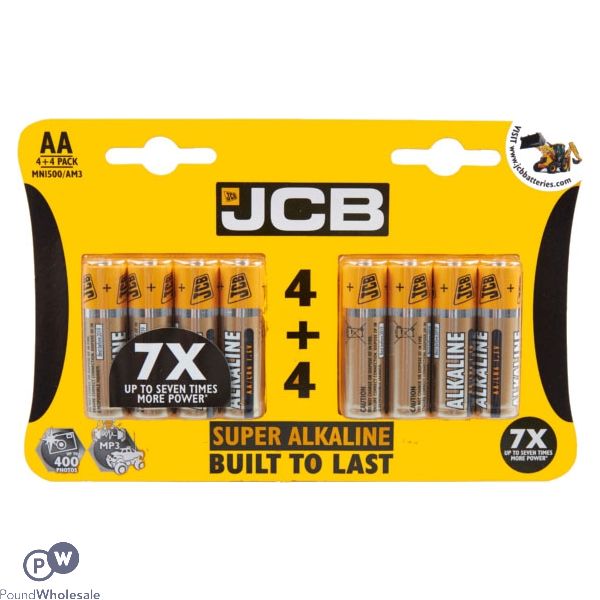 Jcb Aa Super Alkaline Batteries 8 Pack