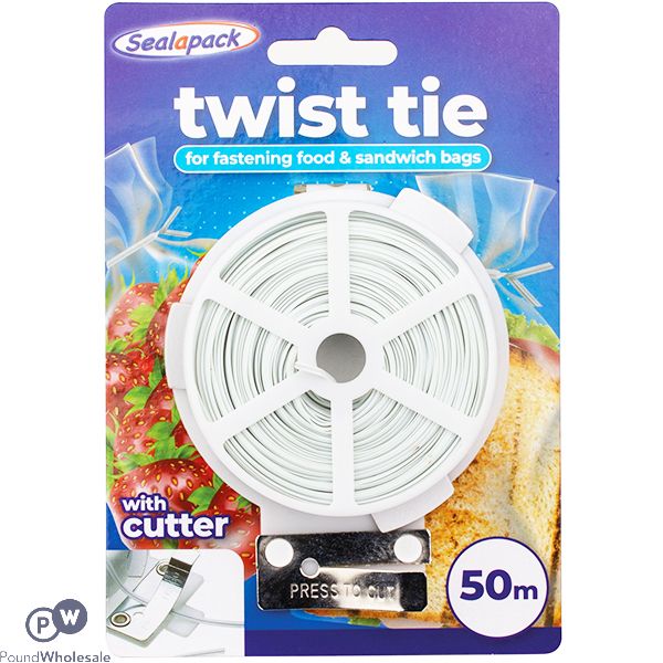 Sealapack Twist Tie With Cutter 50m