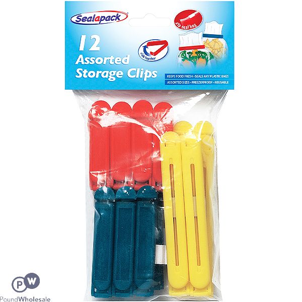 Sealapack Assorted Storage Clips 12 Pack