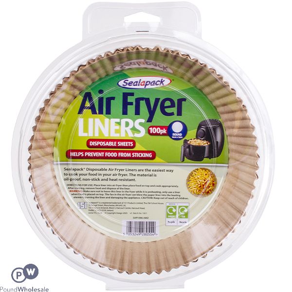 Sealapack 16cm Round Disposable Air Fryer Liners 100 Pack