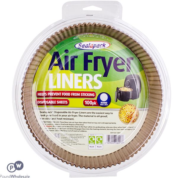 Sealapack 20cm Round Disposable Air Fryer Liners 100 Pack