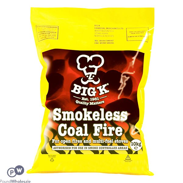 BIG K SMOKELESS COAL FIRE PIECES 10KG