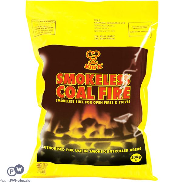 BIG K SMOKELESS COAL FIRE PIECES 20KG