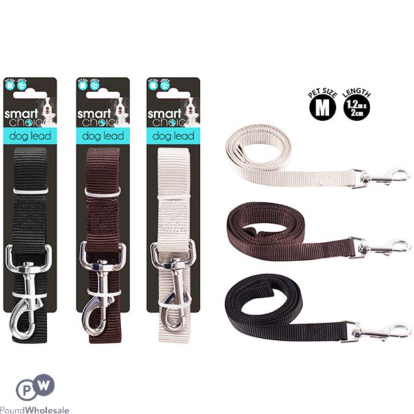 Smart Choice Medium 1.2m Assorted Dog Lead