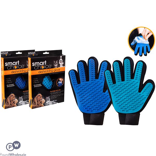 Smart Choice Pet Deshedding Grooming Glove Assorted Colours