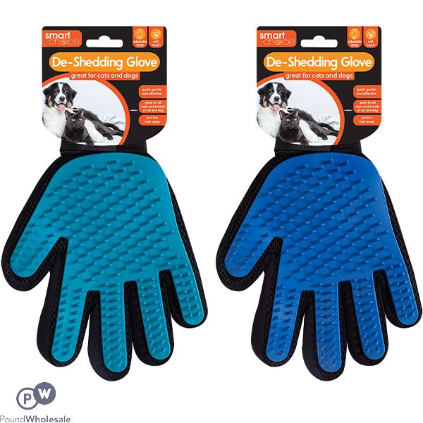 Smart Choice Pet Deshedding Grooming Glove Assorted Colours