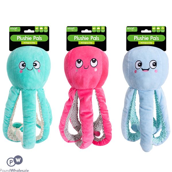 Smart Choice Plush Octopus Dog Toy Assorted Colours