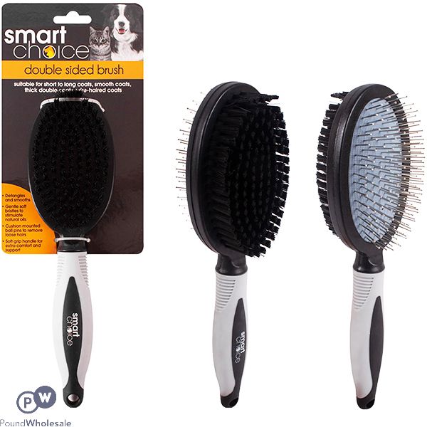 SMART CHOICE DOUBLE-SIDED PIN & BRISTLE GROOMING PET BRUSH