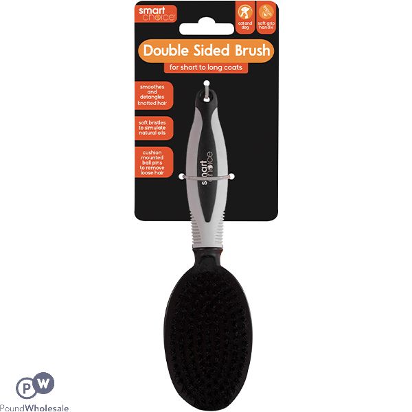 Smart Choice Double-Sided Pin & Bristle Grooming Pet Brush