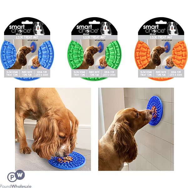 SMART CHOICE SUCTION LICK MATT & SLOW FEEDER FOR DOGS ASSORTED COLOURS