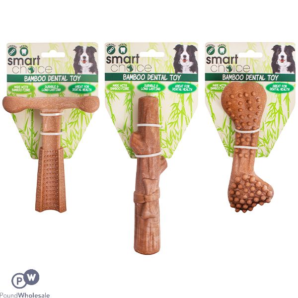 SMART CHOICE DENTAL BAMBOO DOG TOY ASSORTED