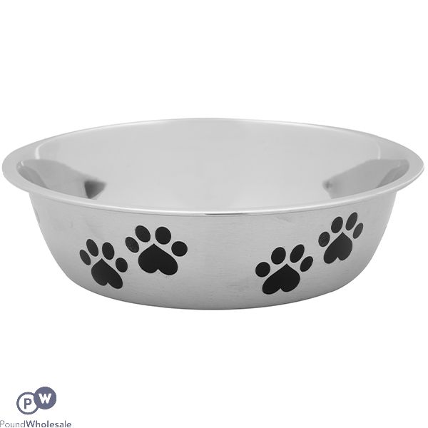 SMART CHOICE POLISHED PAWS STAINLESS STEEL PET BOWL 750ML