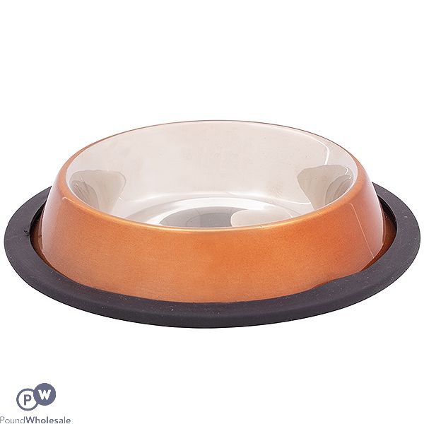 Smart Choice Copper Stainless Steel Anti-skid Pet Bowl 180ml