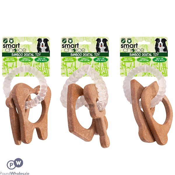 SMART CHOICE BAMBOO DENTAL DOG TOY ASSORTED