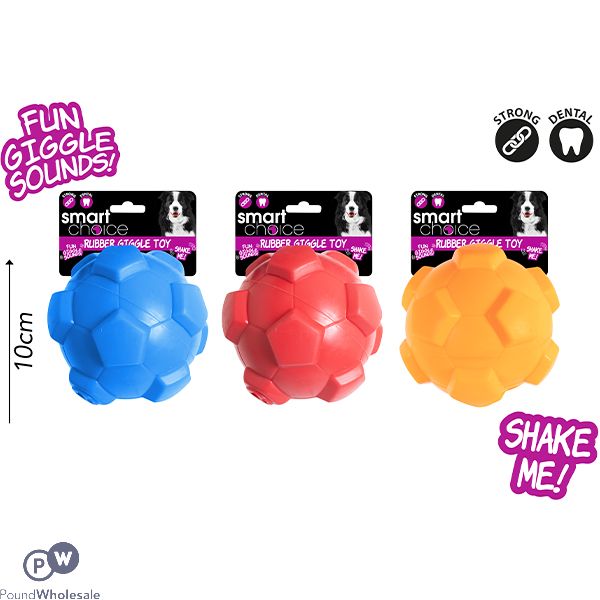 Wholesale Smart Choice Squeaky Spiky Rubber Hedgehog Dog Toy Assorted