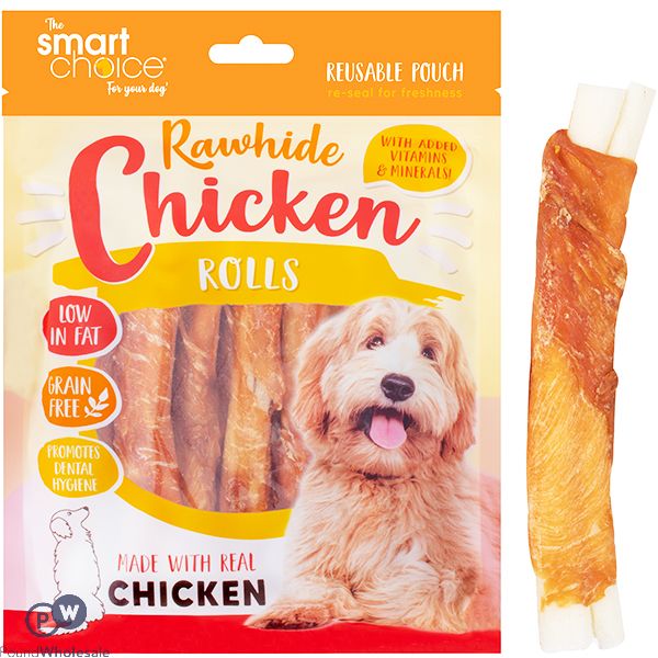 Smart Choice Rawhide & Chicken Leg Dog Treat 3 Pack 120g