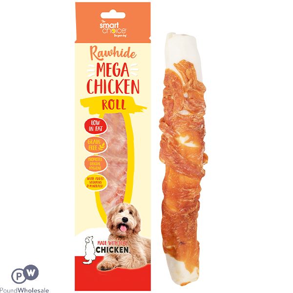 Smart Choice Rawhide Mega Chicken Roll Dog Treat 70g