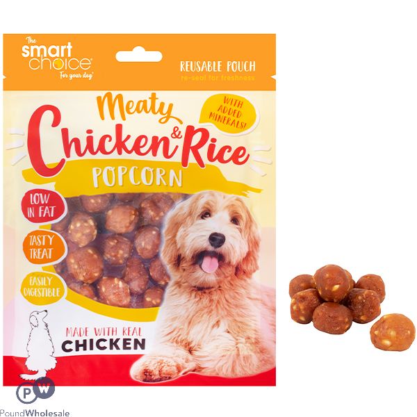 SMART CHOICE CHICKEN & RICE POPCORN DOG TREAT 30 PACK 125G