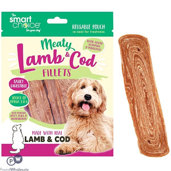 SMART CHOICE LAMB & COD FILLET DOG TREATS 7 PACK 110G