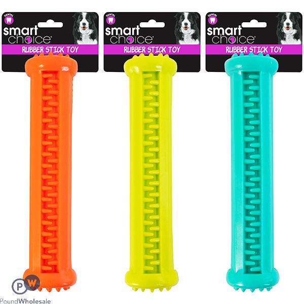 Smart Choice Tpr Treat Stick Dog Toy 17.5 Assorted Colours