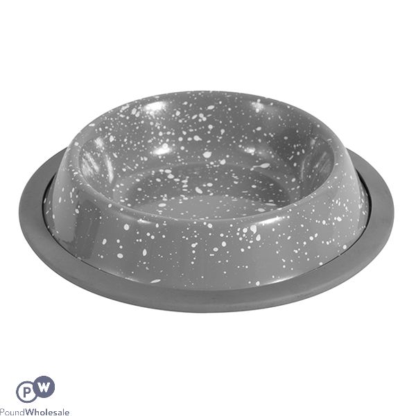Smart Choice Speckled Stainless Steel Pet Bowl 180ml