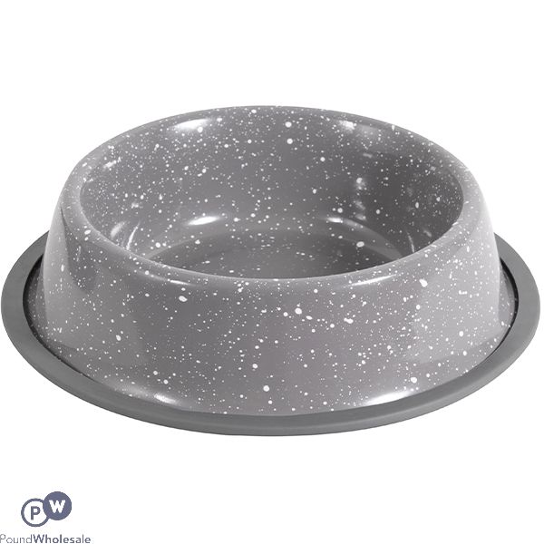 Smart Choice Speckled Stainless Steel Pet Bowl 900ml