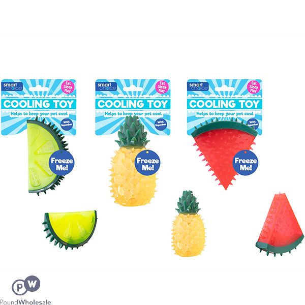 Smart Choice Summer Cooling Fruit Rubber Dog Toy Assorted
