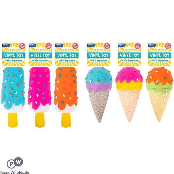 Smart Choice Ice Cream & Ice Lolly Squeaky Dog Toy Assorted