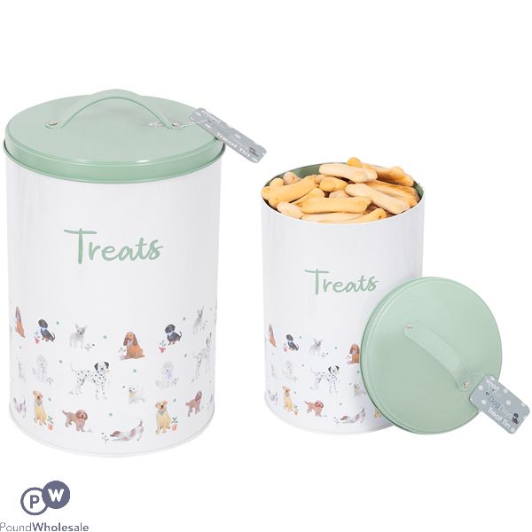 Smart Choice Dog Print Pet Treat Tin 13cm X 19cm