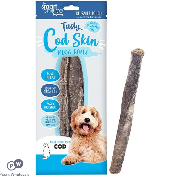 Smart Choice Cod Skin Mega Rolls Dog Treats 90g 3 Pack